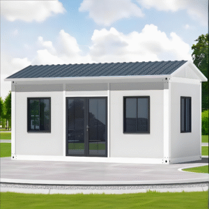 2-Story Flat Packed Container House - Prefab Modular Design for Office/Residence, Pitch Roof