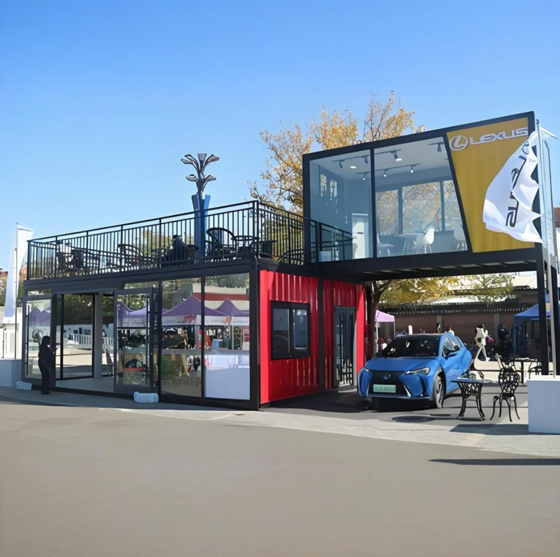 Double-Layer 20ft Container House -15 sqm Prefab Modular Structure for Hotel & Office, Quick Lock System - Image 3