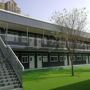 Low Cost Prefabricated House 2-Storey - Foldable Modular Tiny Home Villa with Bedroom, Eco-Friendly Mini Cabin